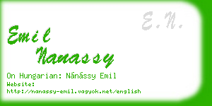 emil nanassy business card